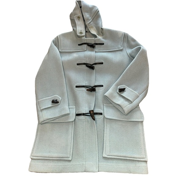 Burberry London Jackets & Blazers - Vintage Authentic Burberry London England Duffle Coat 100% Wool Hooded Sz Med